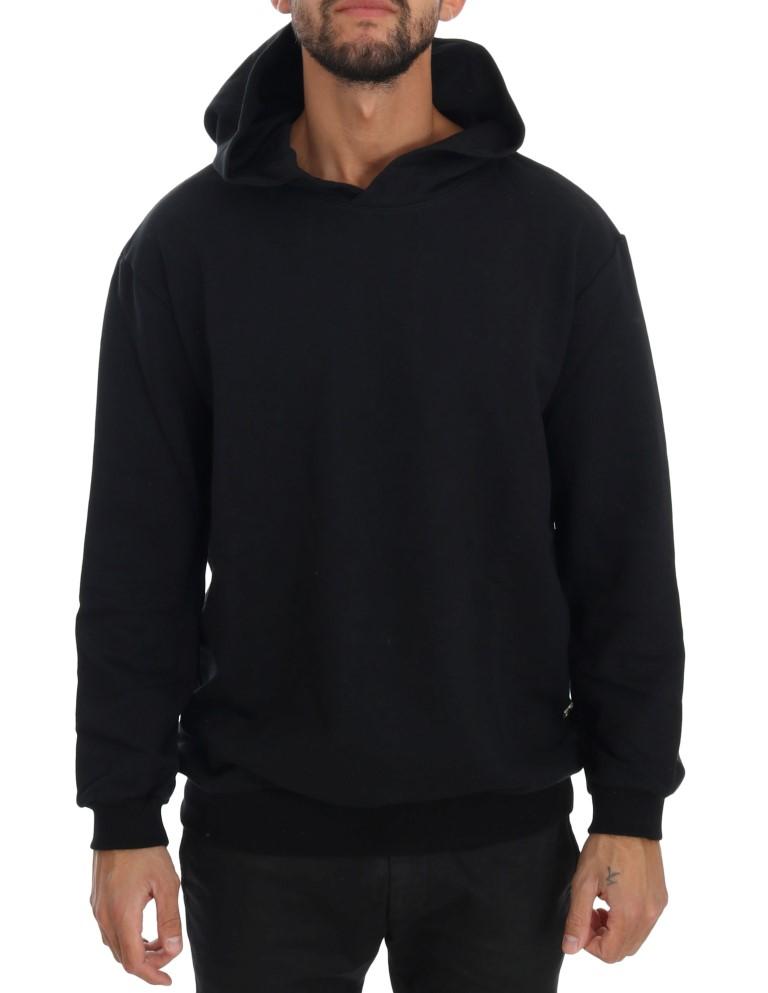 Daniele Alessandrini Men's Gym Casual Hooded Cotton Sweater Black TSH1503 - L