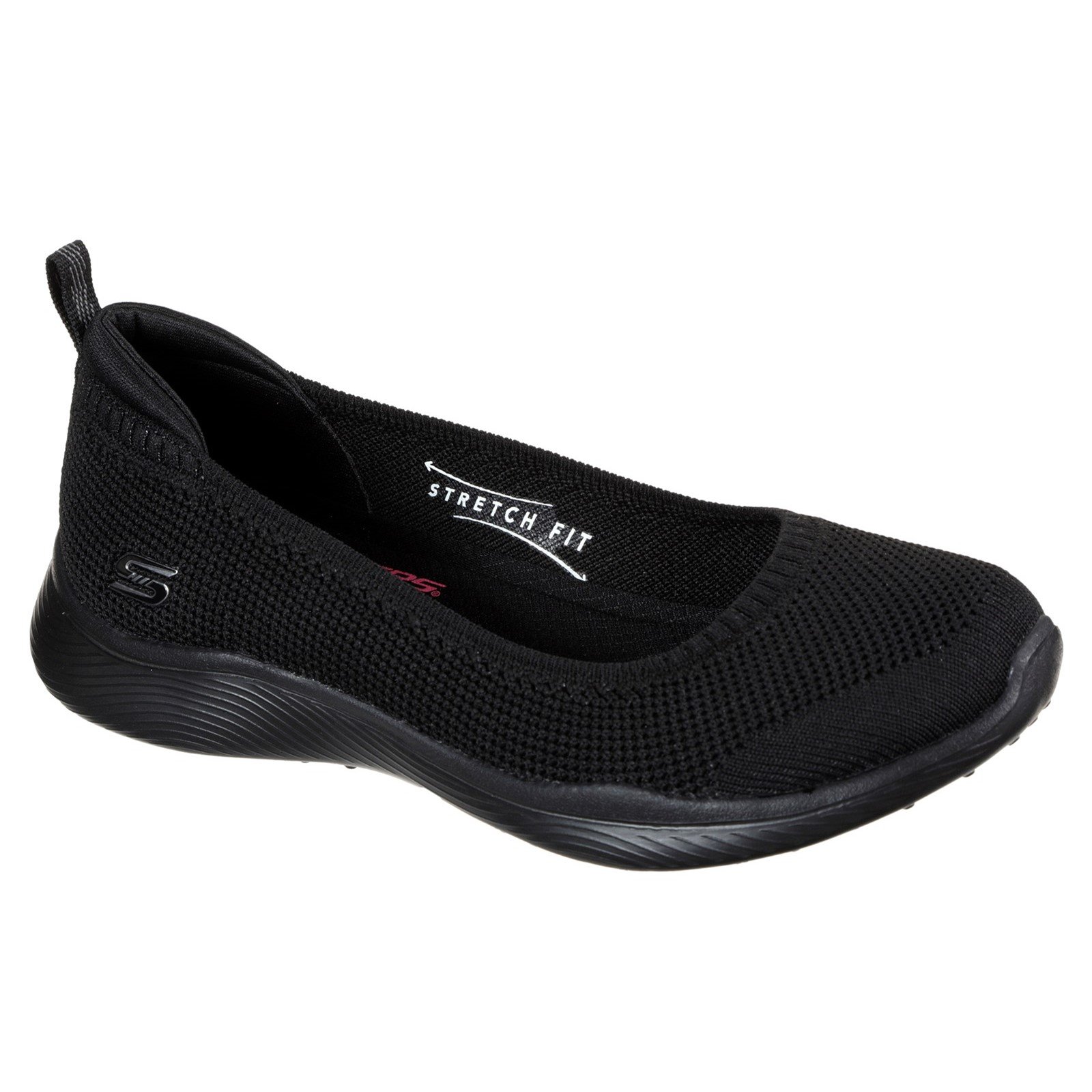 Skechers Women's Microburst 2.0 Be Iconic Wide Trainer Black 33069 - Black 6