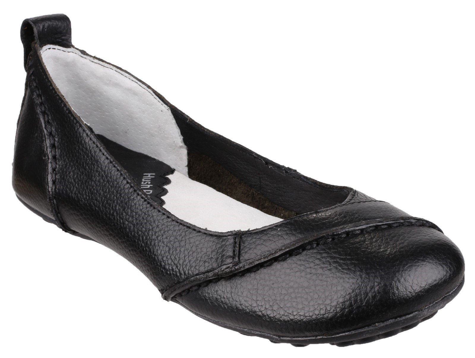 Hush Puppies Women's Janessa Slip On Flat Shoe Black 23258 - Black 3