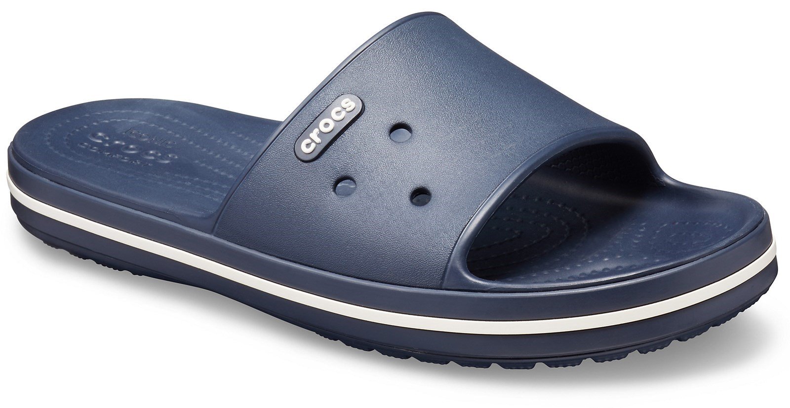 Crocs Women's Crocband III Slide Slip On Flip Flop Various Colours 28727 - Navy/White 3