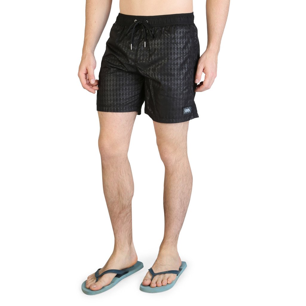 Karl Lagerfeld Men's Swimwear Black KL21MBM13 - black S