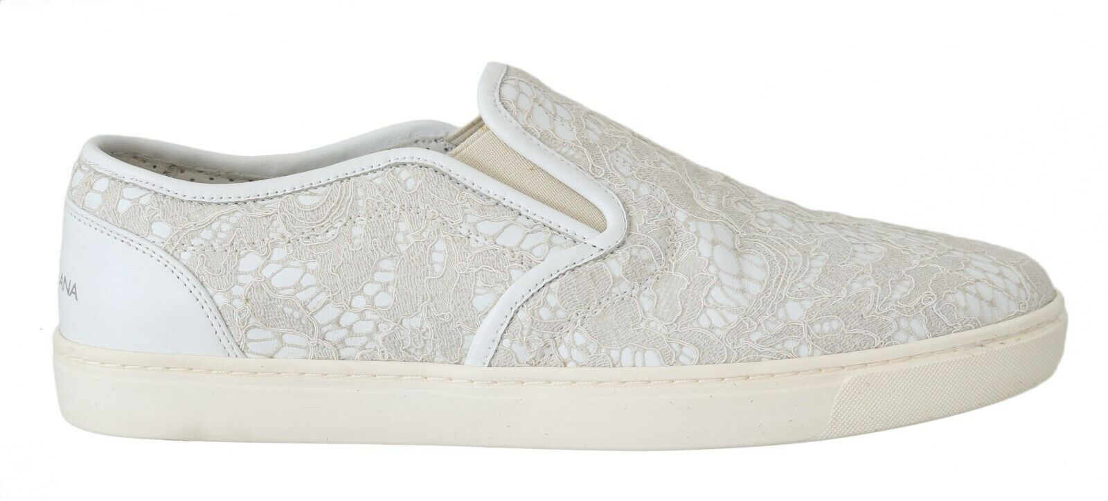 Dolce & Gabbana Women's Leather Lace Slip On Loafers White MV2257 - EU40/US9.5