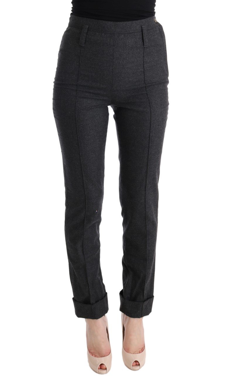 Ermanno Scervino Women's Virgin Wool Skinny Trouser Gray SIG30332 - IT42|M