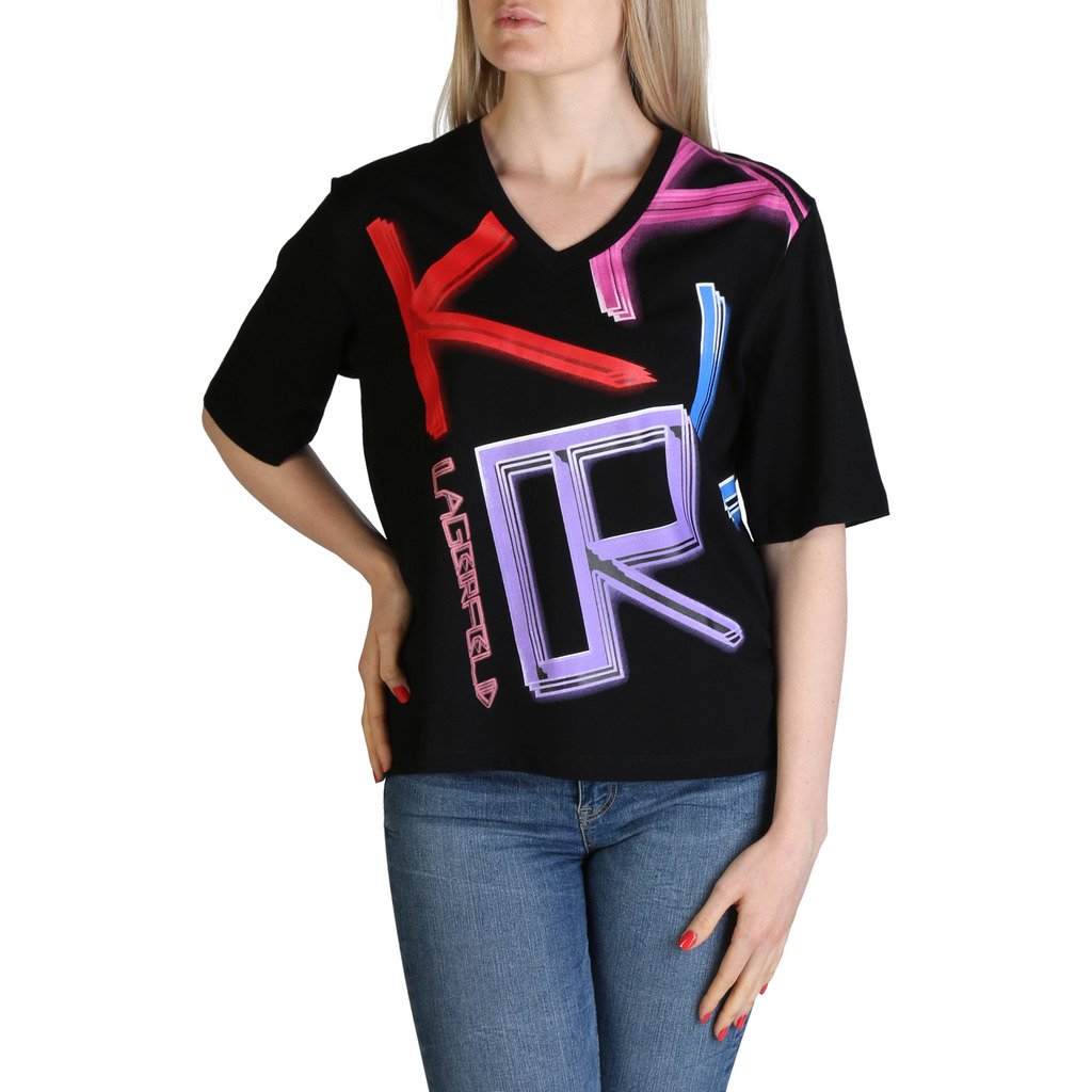 Karl Lagerfeld Women's T-Shirt Various Colours KL21WTS02 - black XS