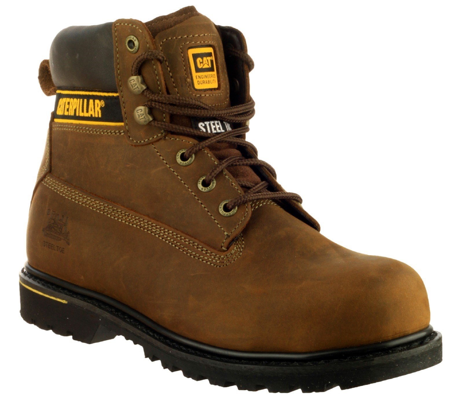 Caterpillar Men's Holton Safety Boot Brown 16106 - Brown 6