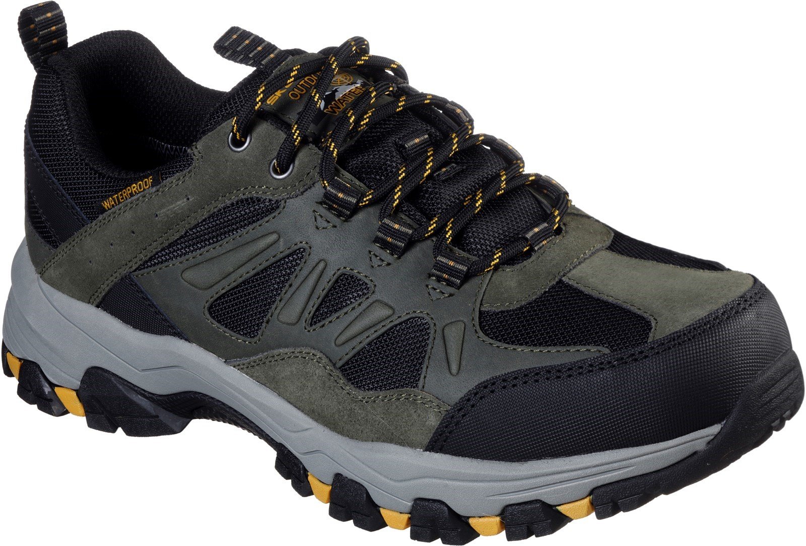 Skechers Men's Selmen Enago Lace Trainer Various Colours 31110 - Olive/Black 6