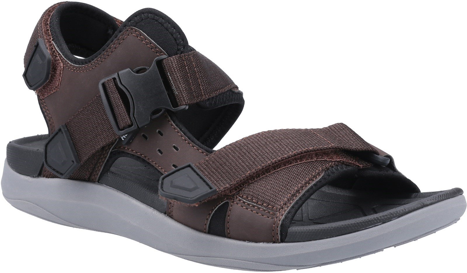 Hush Puppies Men's Raiden Quarter Strap Sandal Various Colours 31980 - Brown 7