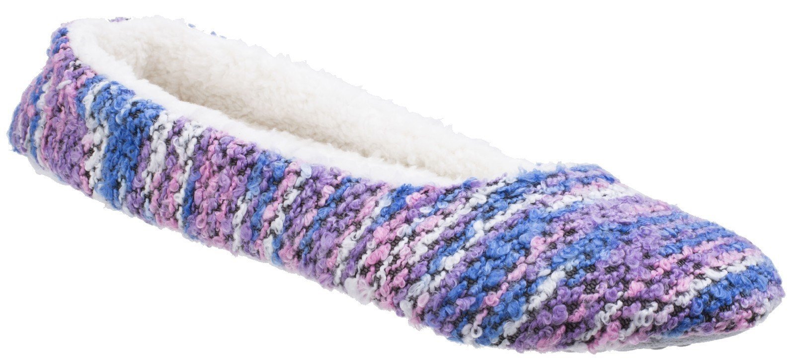 Divaz Women's Morzine Knitted Slipper Various Colours 25587 - Purple 4