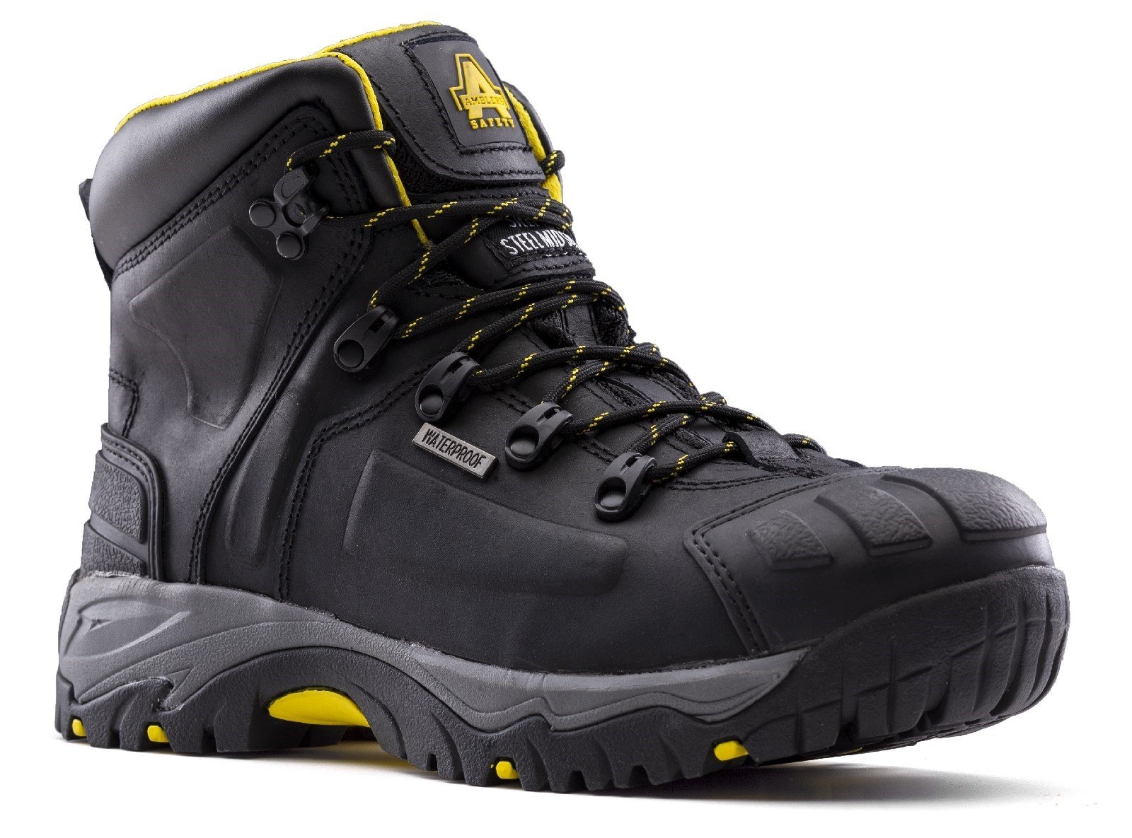 Amblers Unisex Safety Waterproof Wide Fit Boot Black 29416 - Black 7