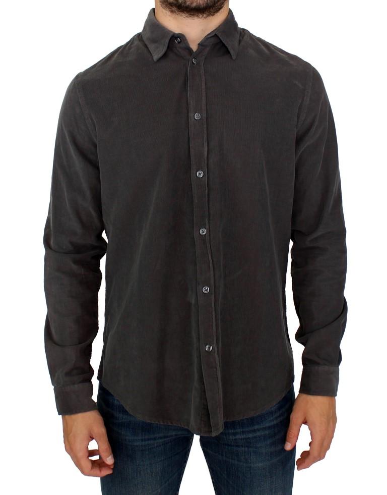 GF Ferre Men's Button Front Cotton Casual Shirt Green SIG10259 - IT48 | M