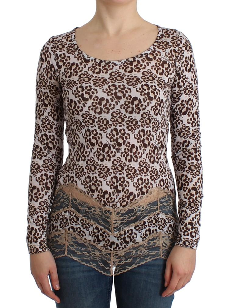 Cavalli Women's Lace Top Brown SIG11989 - IT44|L