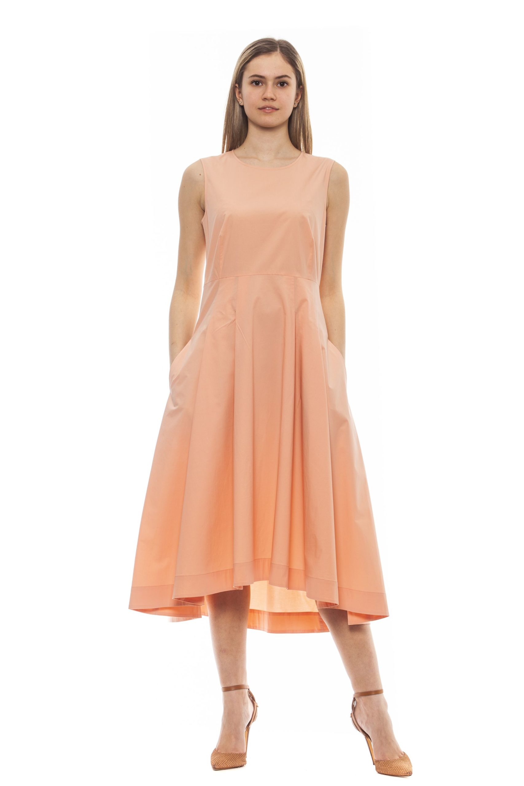 Peserico Women's Marrone Dress Brown PE1383260 - IT42 | S