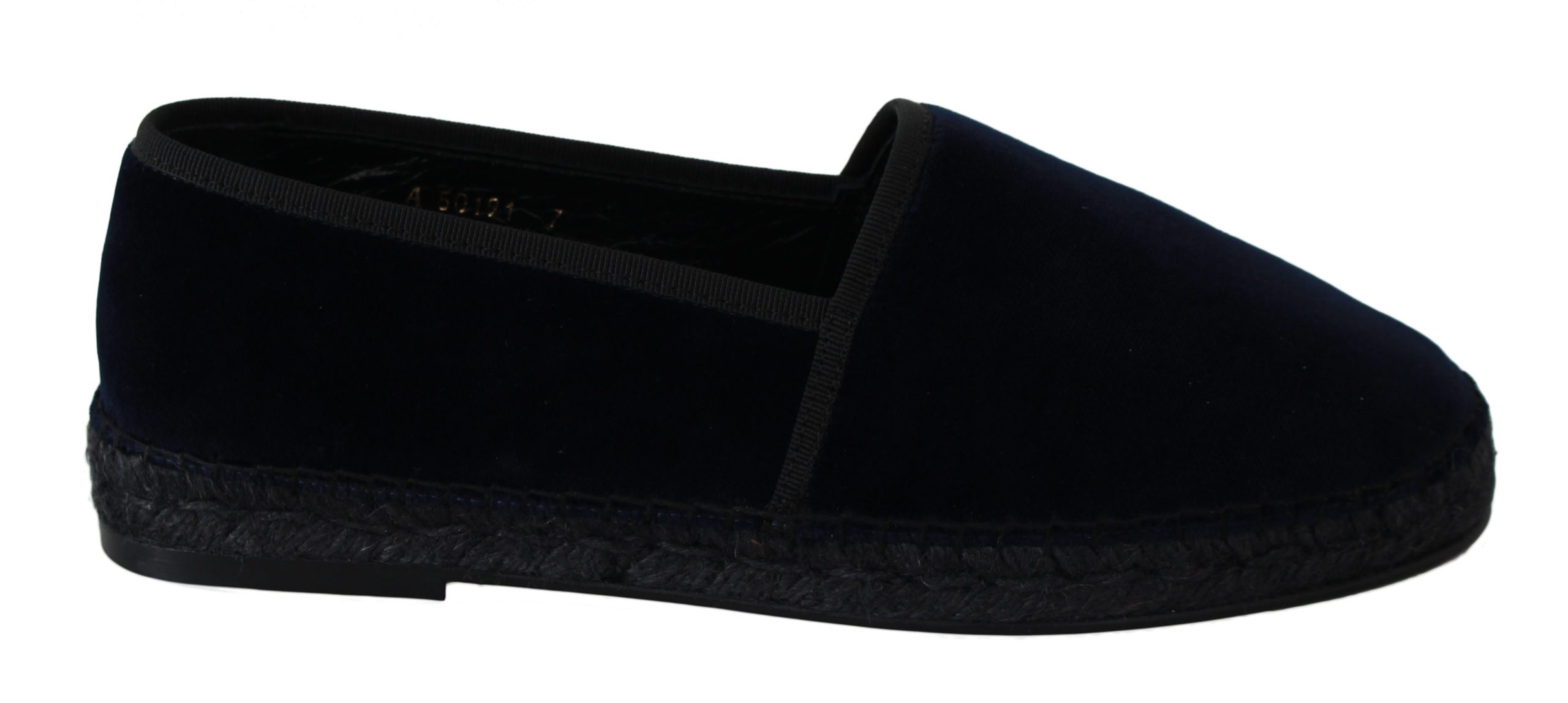 Dolce & Gabbana Men's Velvet Leather Espadrilles Flats Shoes Blue - EU41/US8