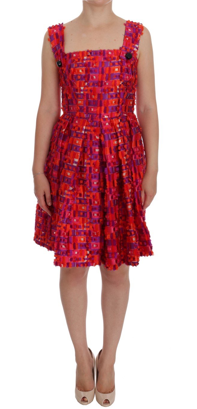 Dolce & Gabbana Women's Patterned A-line Dress Pink DR1020 - IT40|S