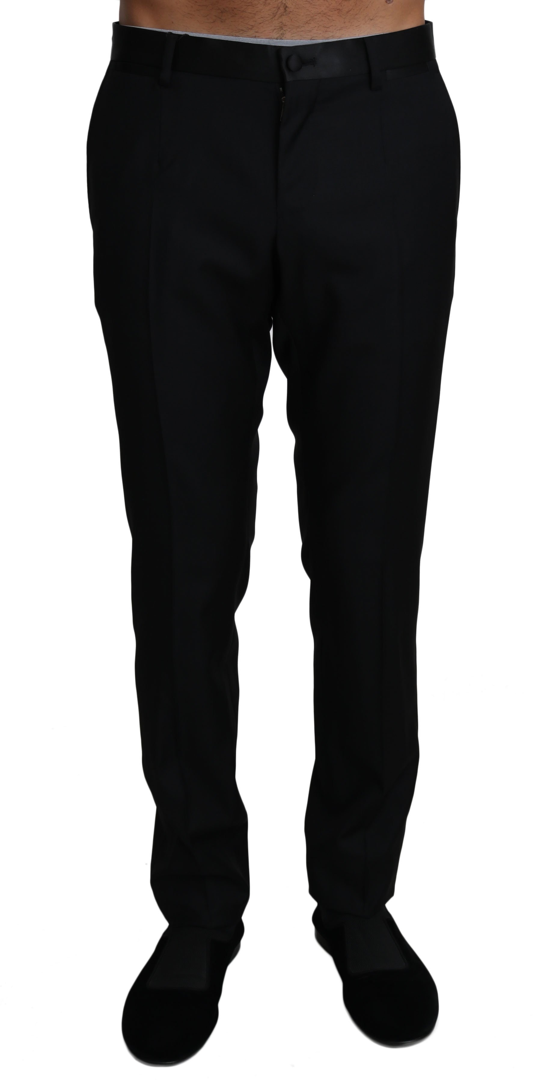 Dolce & Gabbana Men's Cotton Wool Formal Dress Trouser Black PAN61132 - IT46 | S