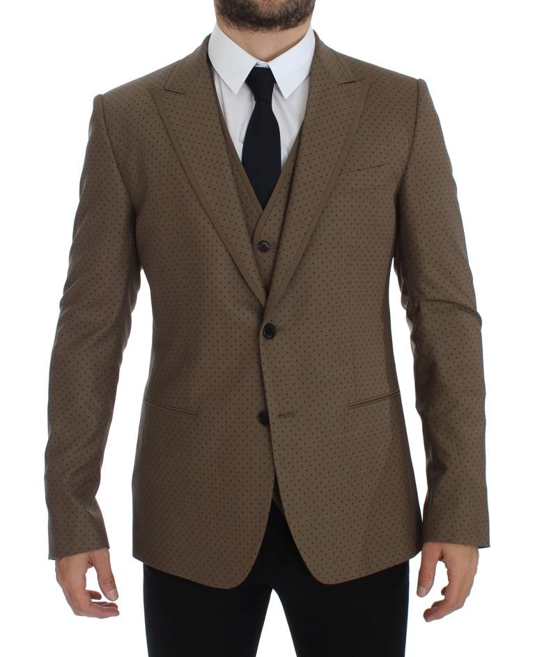 Dolce & Gabbana Men's Polka Wool Stretch Blazer Green GTT10071 - IT52 | XL