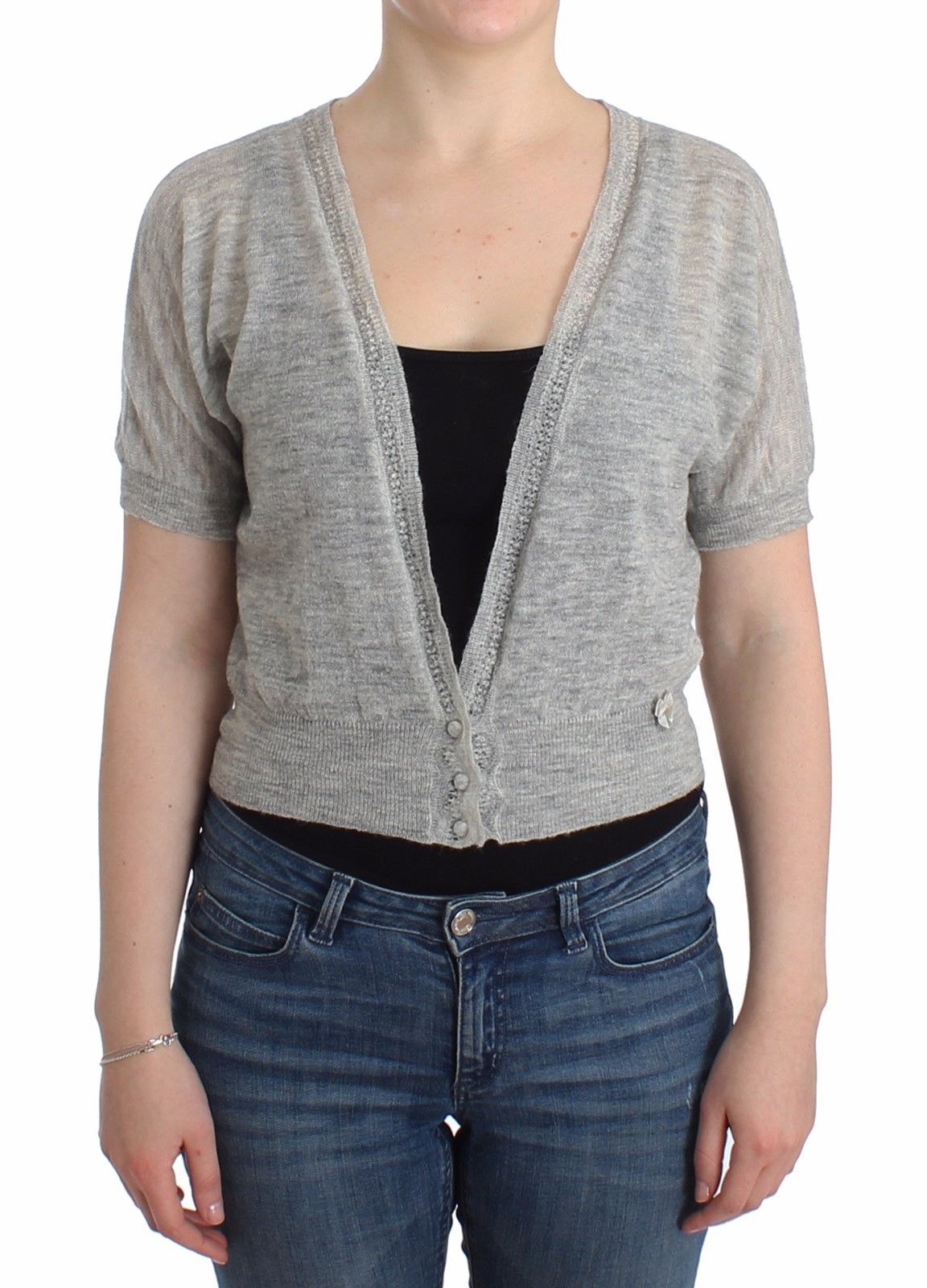 Ermanno Scervino Women's Cardigan Grey SIG11861 - IT42 | S