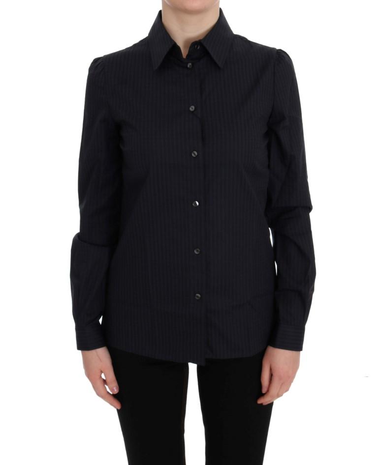 Dolce & Gabbana Women's Striped Button Down Shirt Blue SIG50538 - IT42|M
