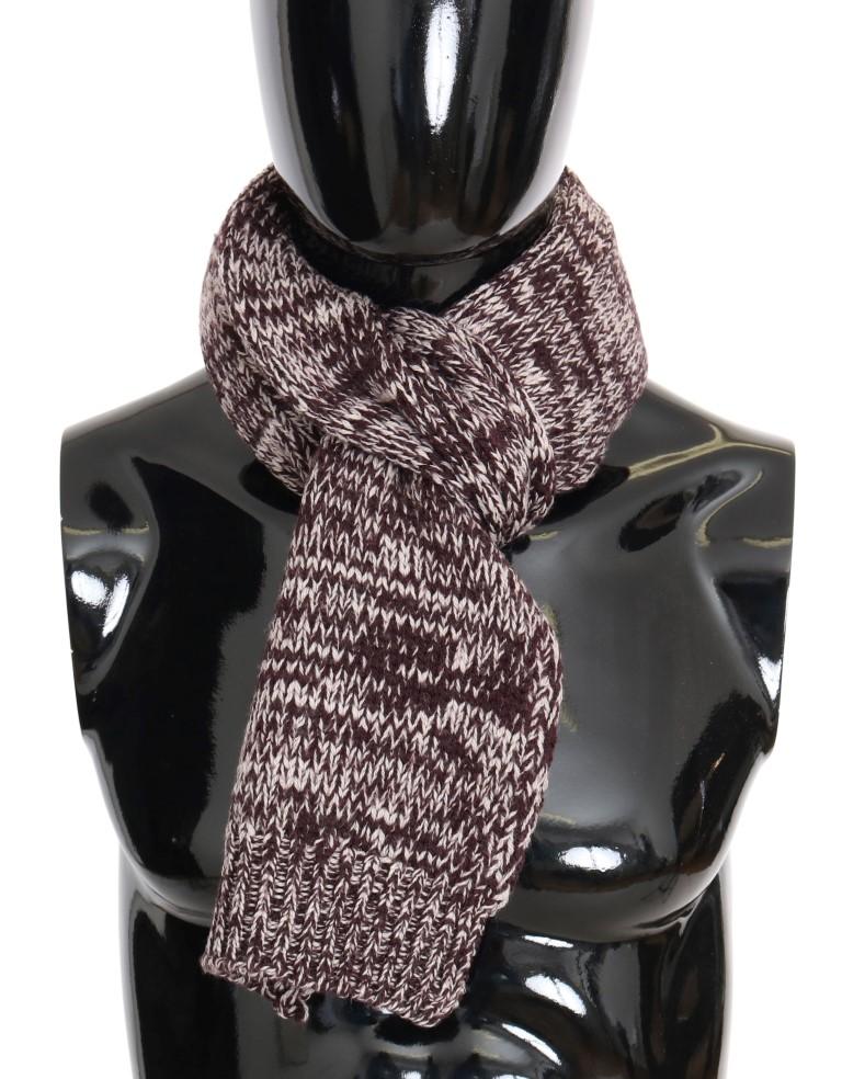 Dolce & Gabbana Men's Wool Knitted Scarf Bordeaux MS1896