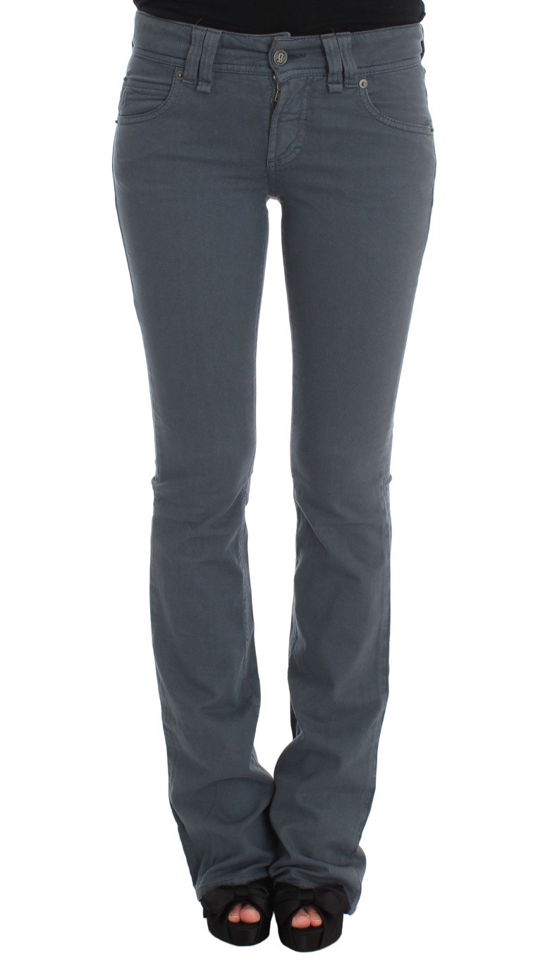 John Galliano Women's Cotton Blend Slim Fit Bootcut Jeans Blue SIG30205 - W30