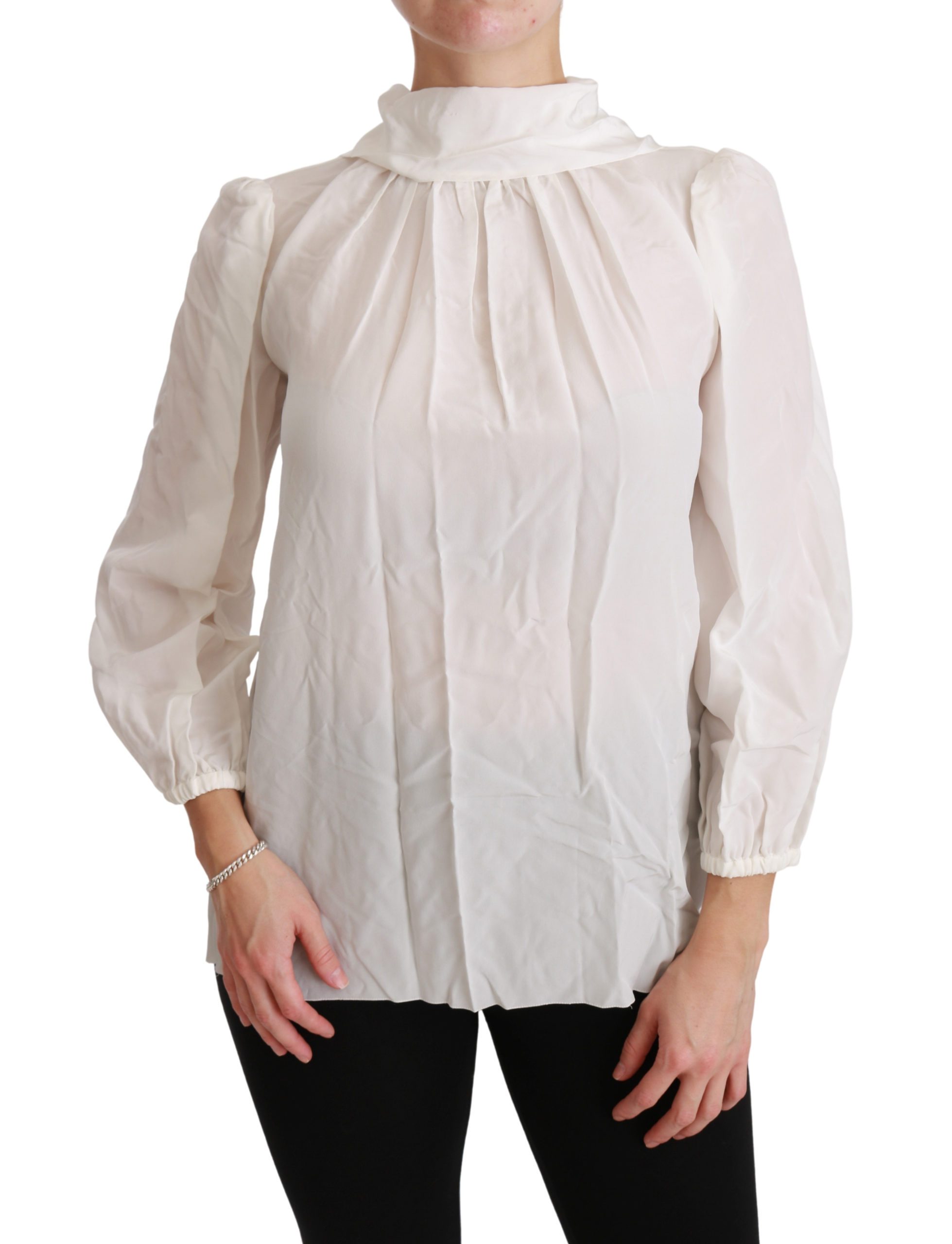 Dolce & Gabbana Women's Turtle Neck Top White TSH4402 - IT38|XS