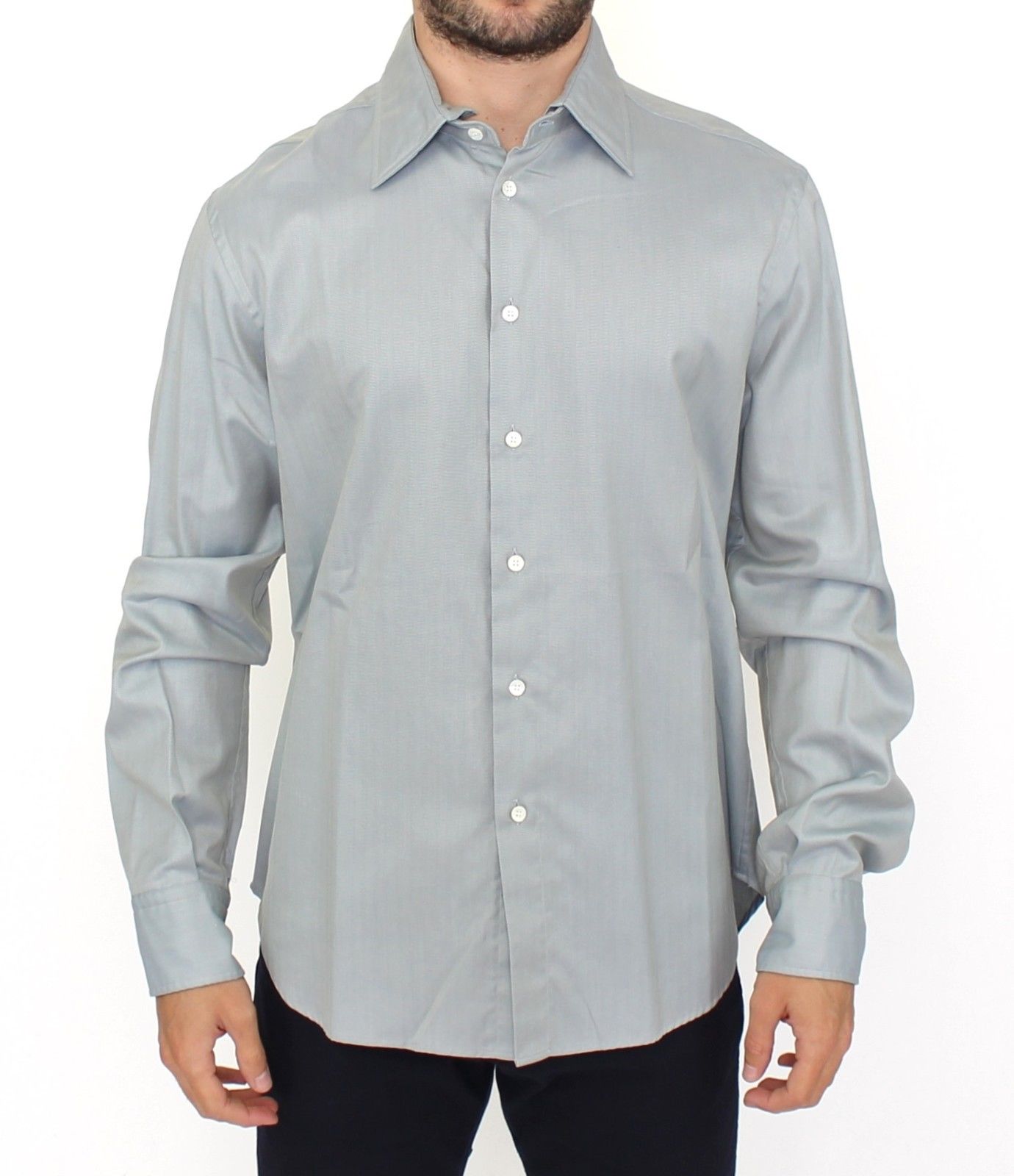 Ermanno Scervino Men's LS Shirt Grey SIG10118 - IT50 | L