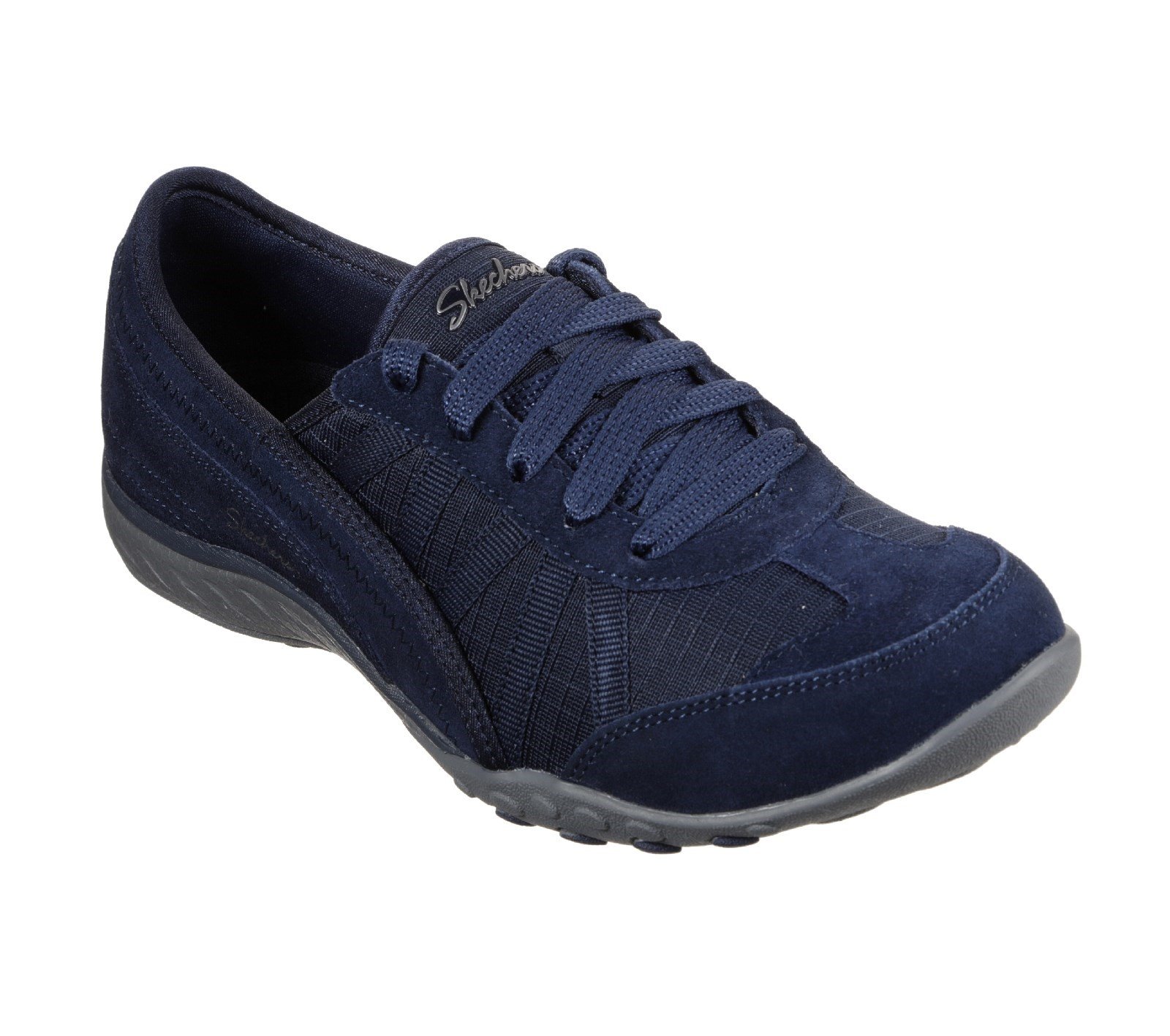 Skechers Women's Breathe-Easy-Weekend Mesh Trainers Various Colours 29534 - Navy/Charcoal 3