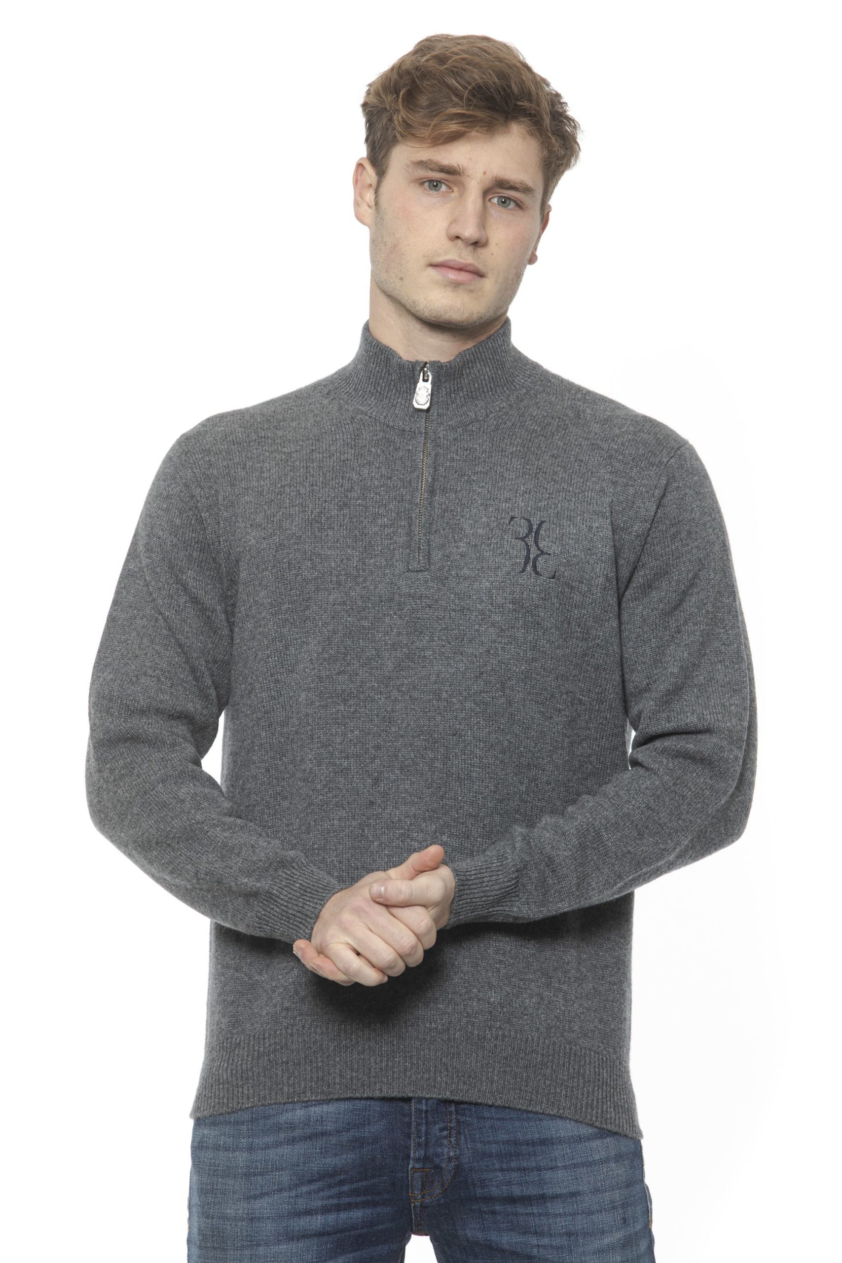 Billionaire Italian Couture Men's Grigio Sweater Grey BI1313345 - XL