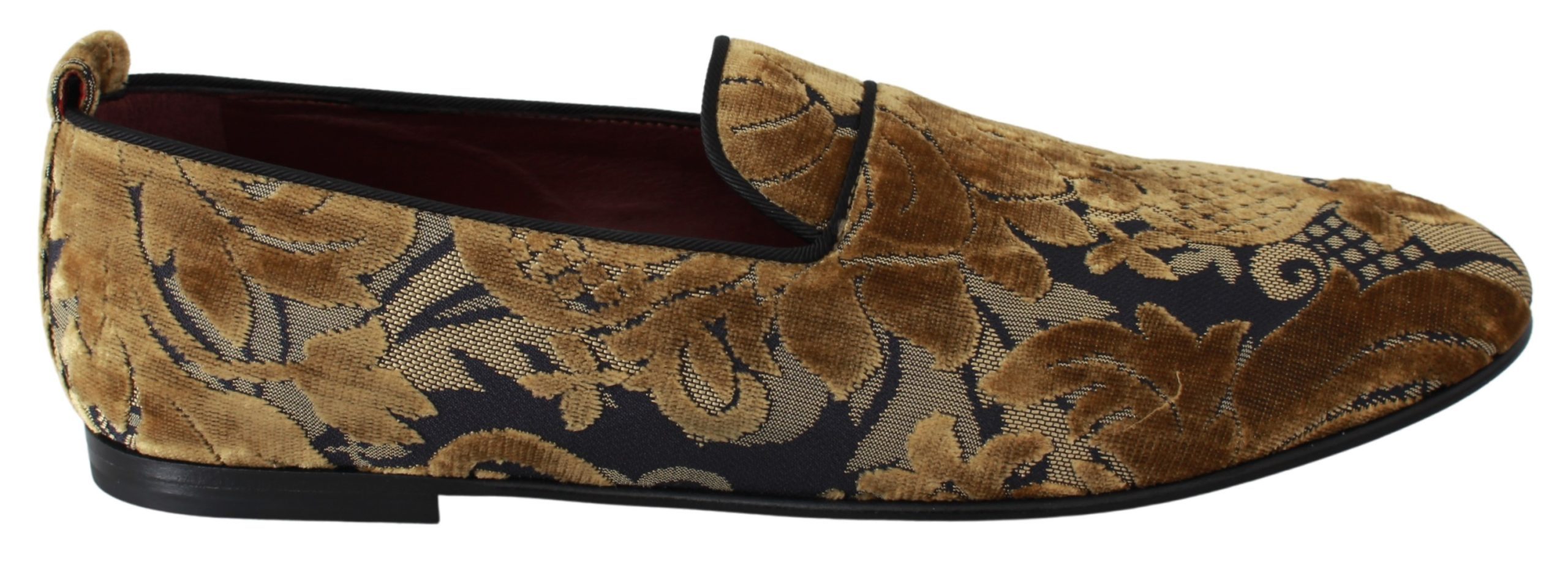 Dolce & Gabbana Men's Brocade Loafers Gold MV2703 - EU40/US7
