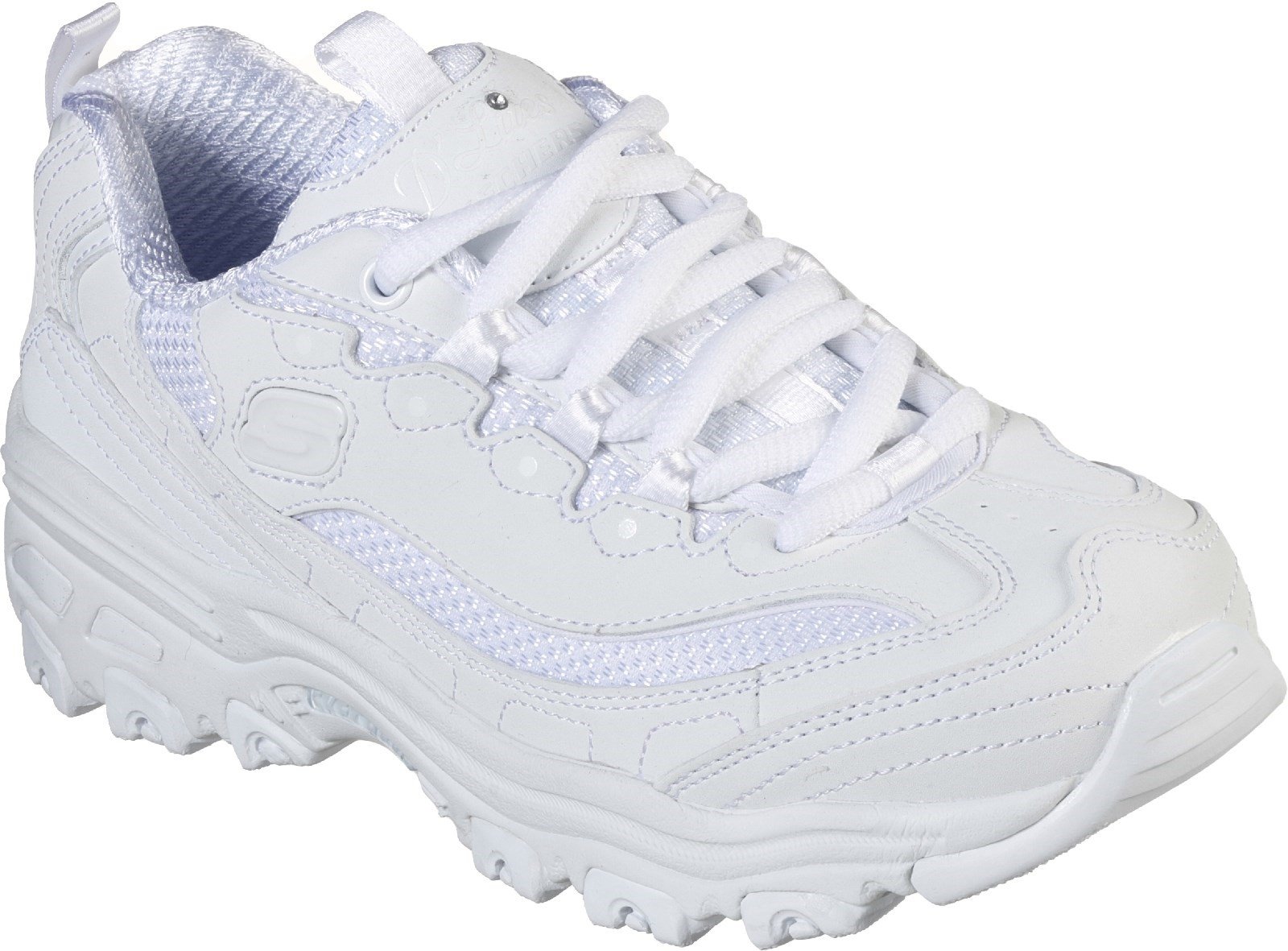 Skechers Unisex Lace Up D'Lites Trainers White 30547 - White 9.5 UK