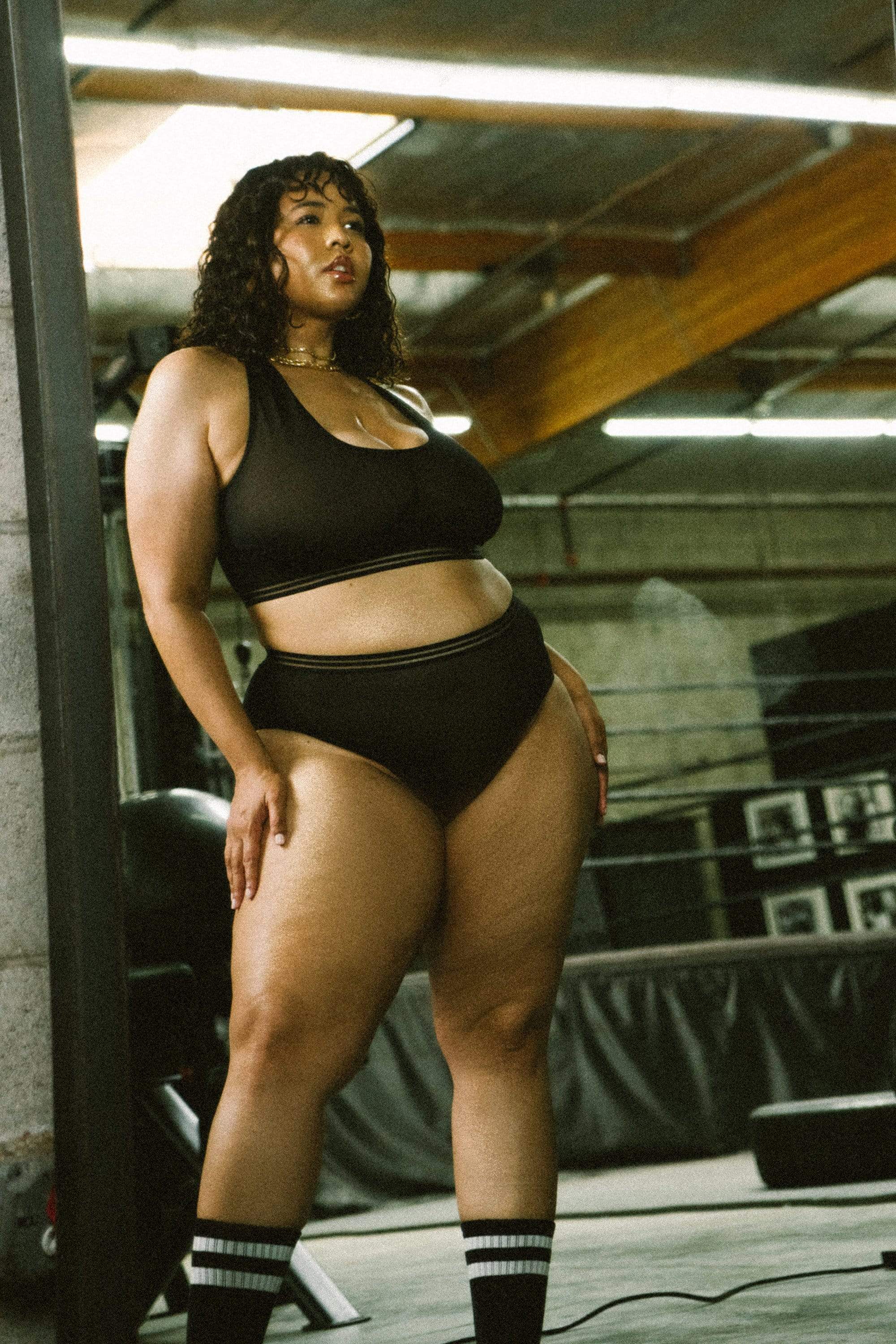 Gabi Fresh Chelsea Black Mesh Highwaist Brief UK 28 / US 24