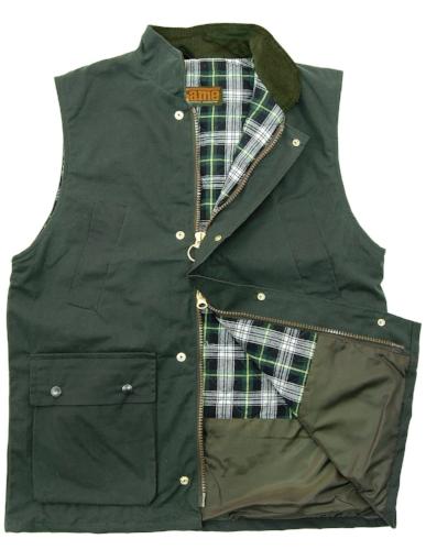 Game Technical Apparel Men's Jacket Various Colours Wax Gilet - Olive L