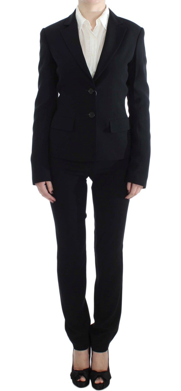 Exte Women's Two Button Two Piece Suit Black SIG31047 - IT40|S