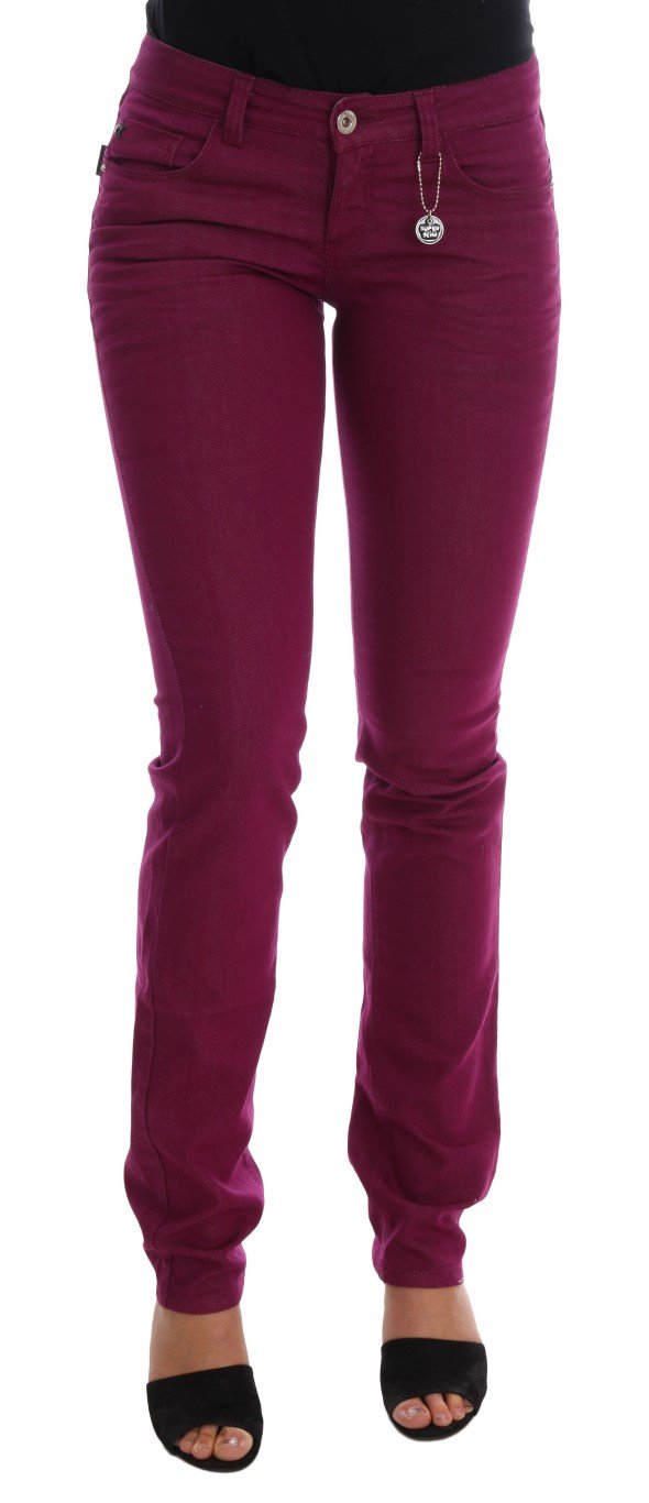 Costume National Women's Cotton Stretch Slim Denim Jeans Purple SIG30127 - W26