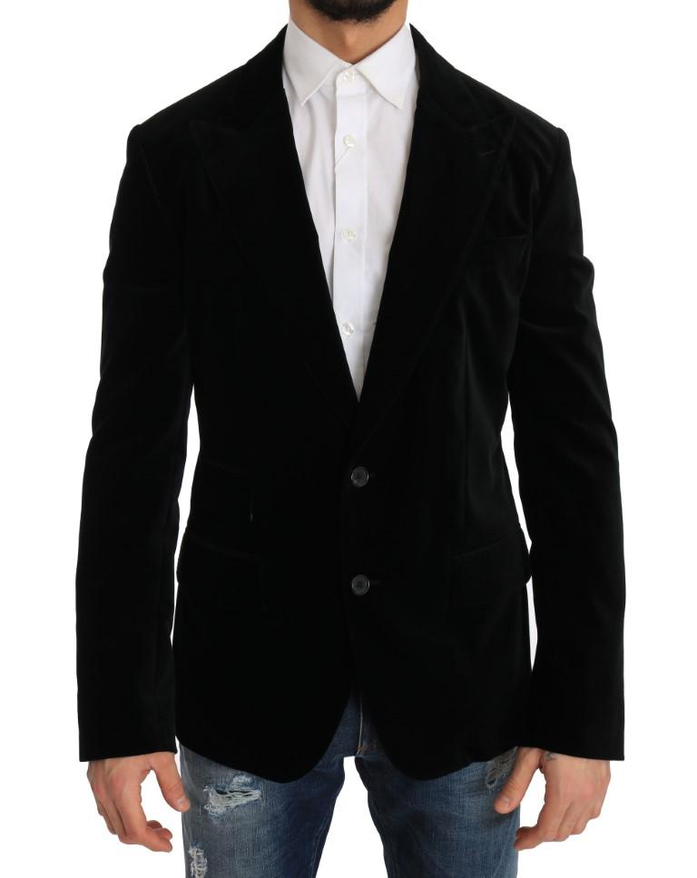 Dolce & Gabbana Men's Single Breasted Blazer Black JKT1225 - IT50 | L