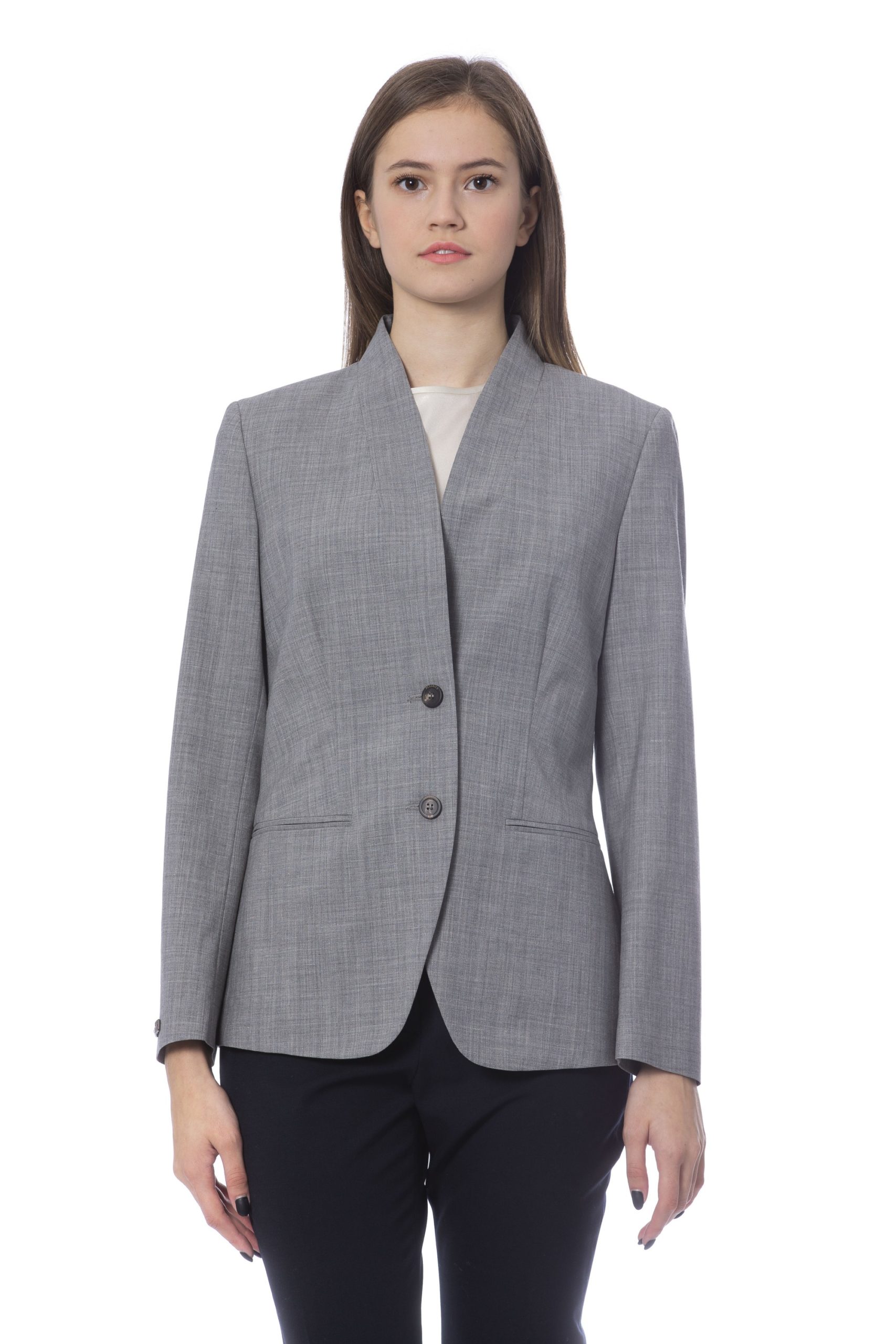 Peserico Women's Jacket Grey PE854334 - IT42 | S