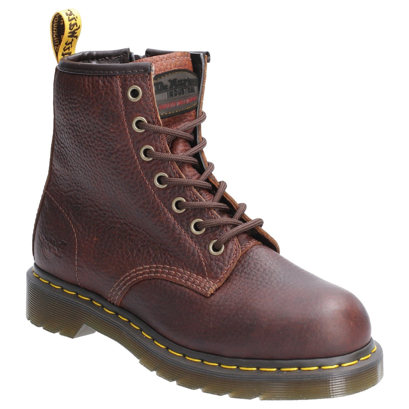 Dr Martens Women's Maple Zip Lace Up Safety Boot Various Colours 29515 - Teak 9