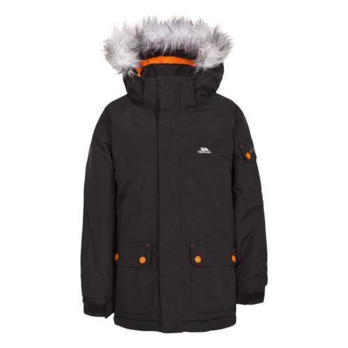 Trespass Men's Waterproof Parka Jacket Black Holsey - Black 2 to 3 Years