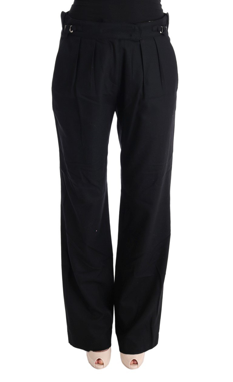 Ermanno Scervino Women's Straight Leg Formal Trouser Black SIG30326 - IT40|S