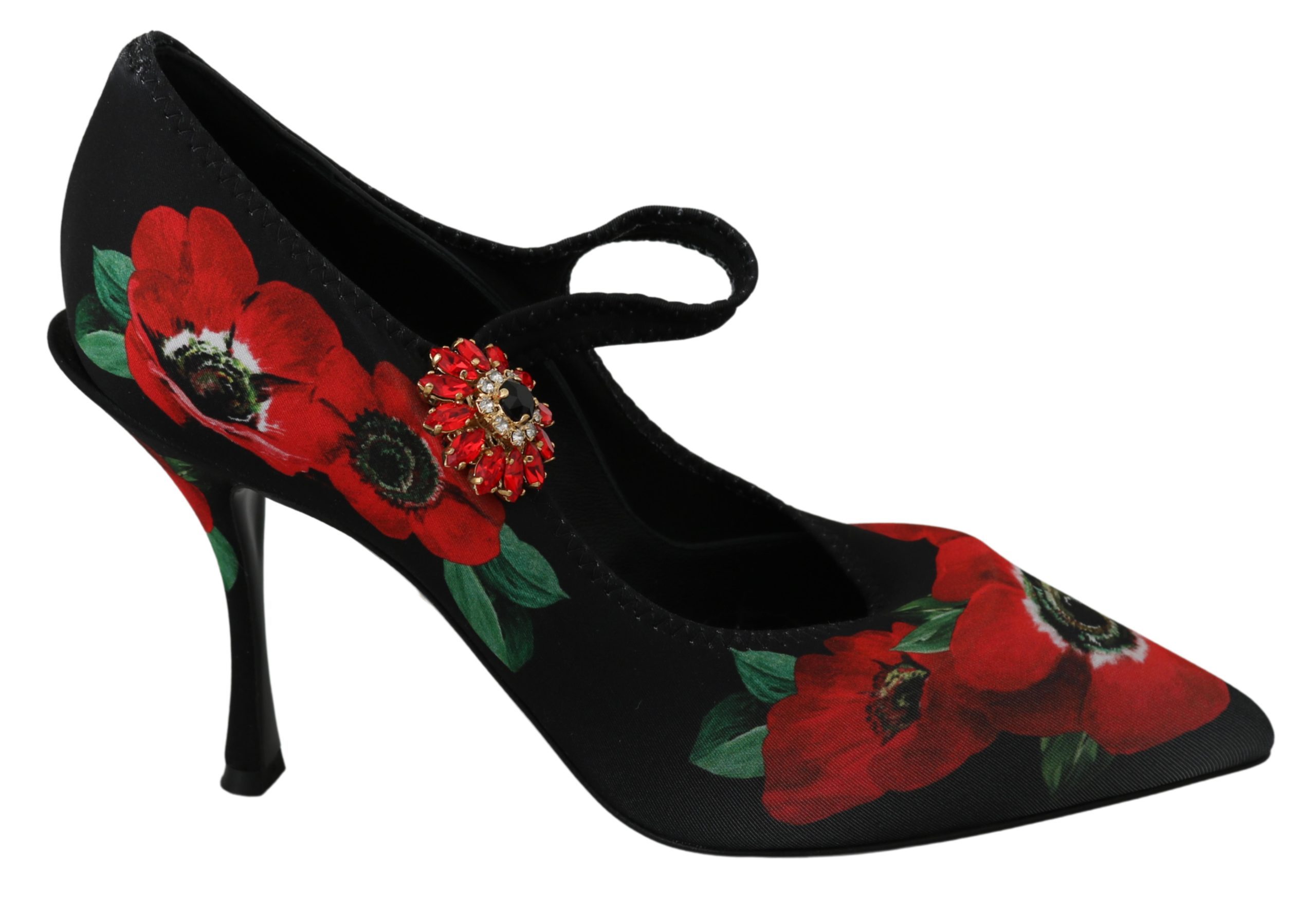 Dolce & Gabbana Women's Floral Mary Janes Pumps Red LA6586 - EU41/US10.5