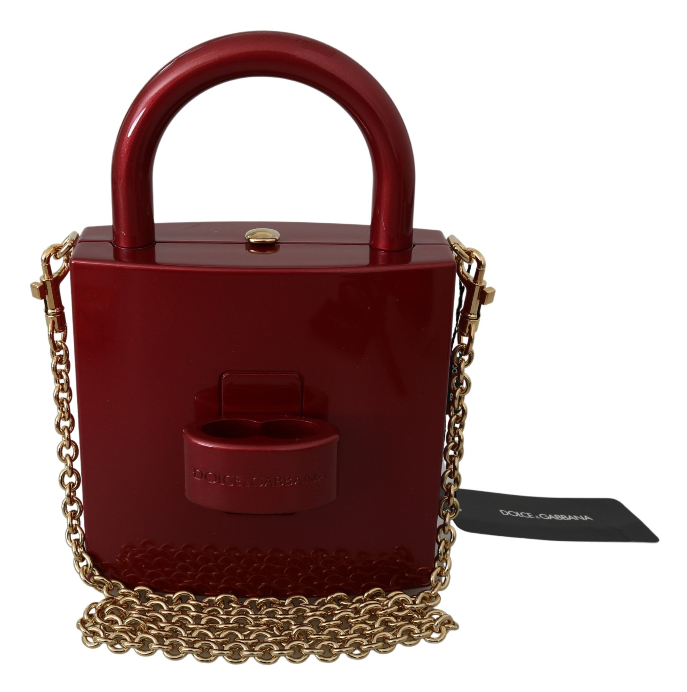 Dolce & Gabbana Women's Padlock Chain Shoulder Bag Red VAS9725