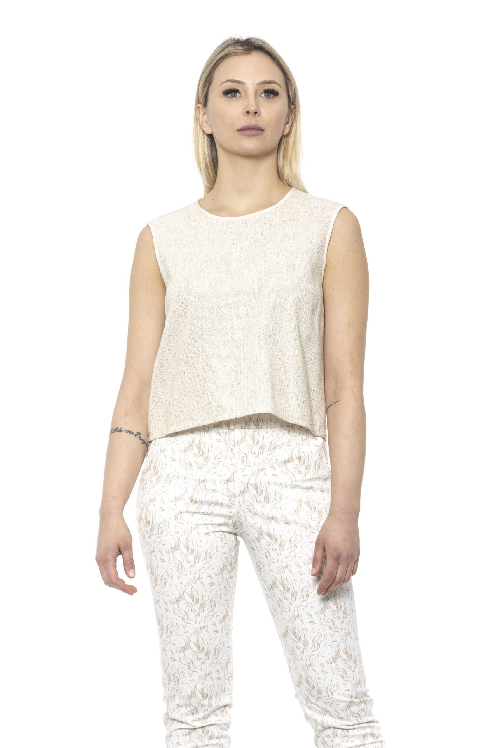 Peserico Women's Top Beige PE1426876 - IT42 | S