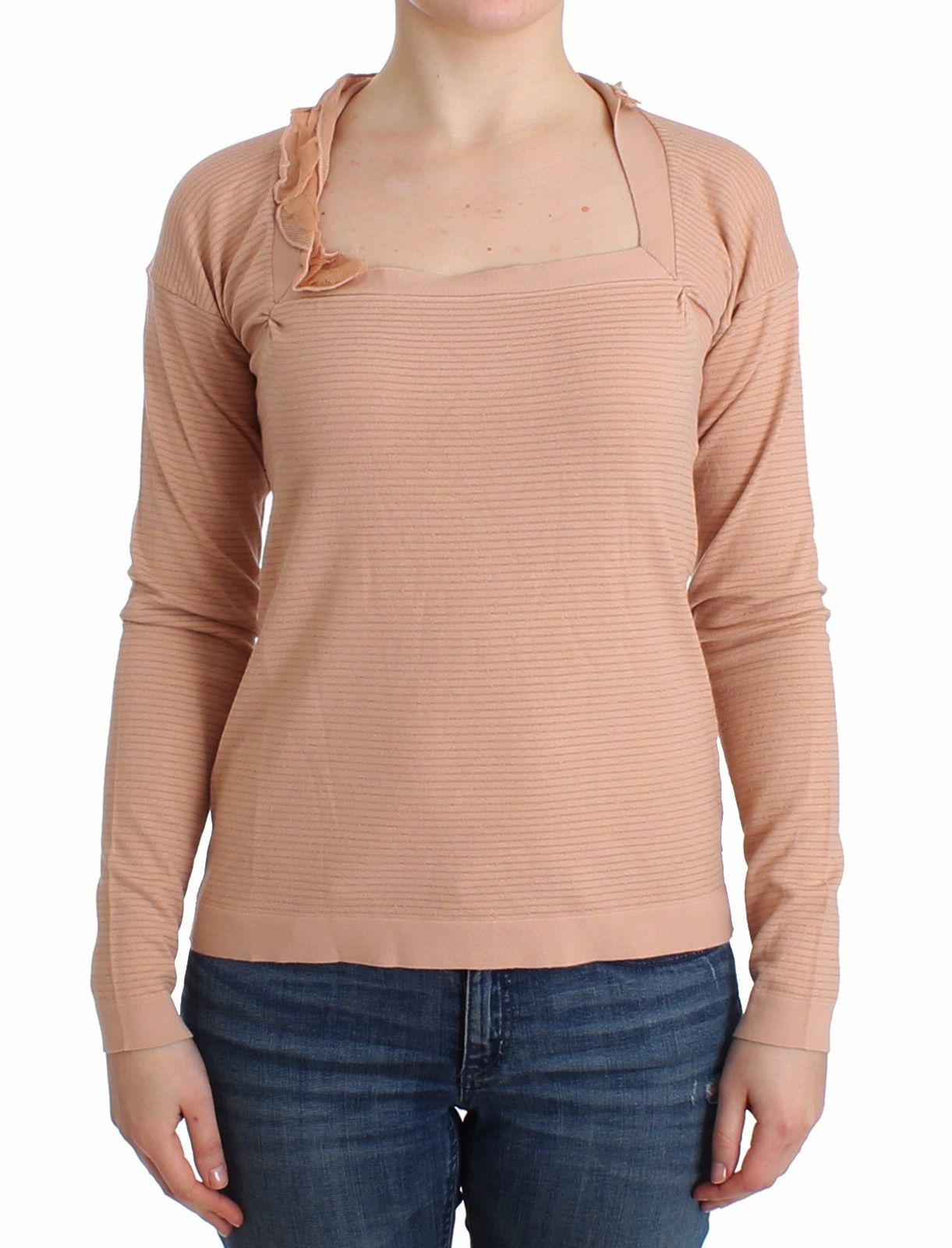 Ermanno Scervino Women's Striped LS Sweater Orange SIG12014 - IT44 | M