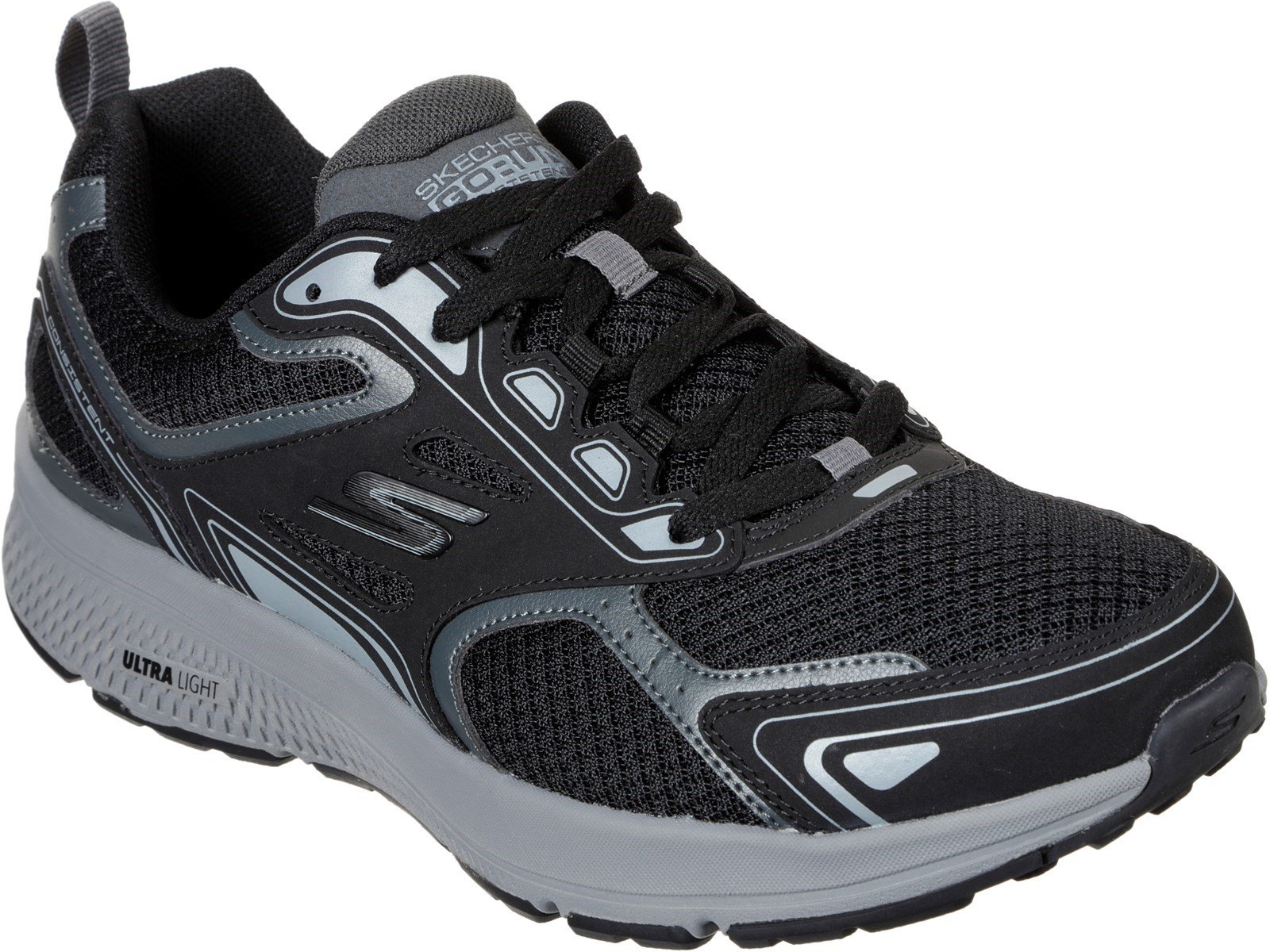 Skechers Men's GOrun Consistent Sports Trainer Various Colours 32204 - Black/Grey 6