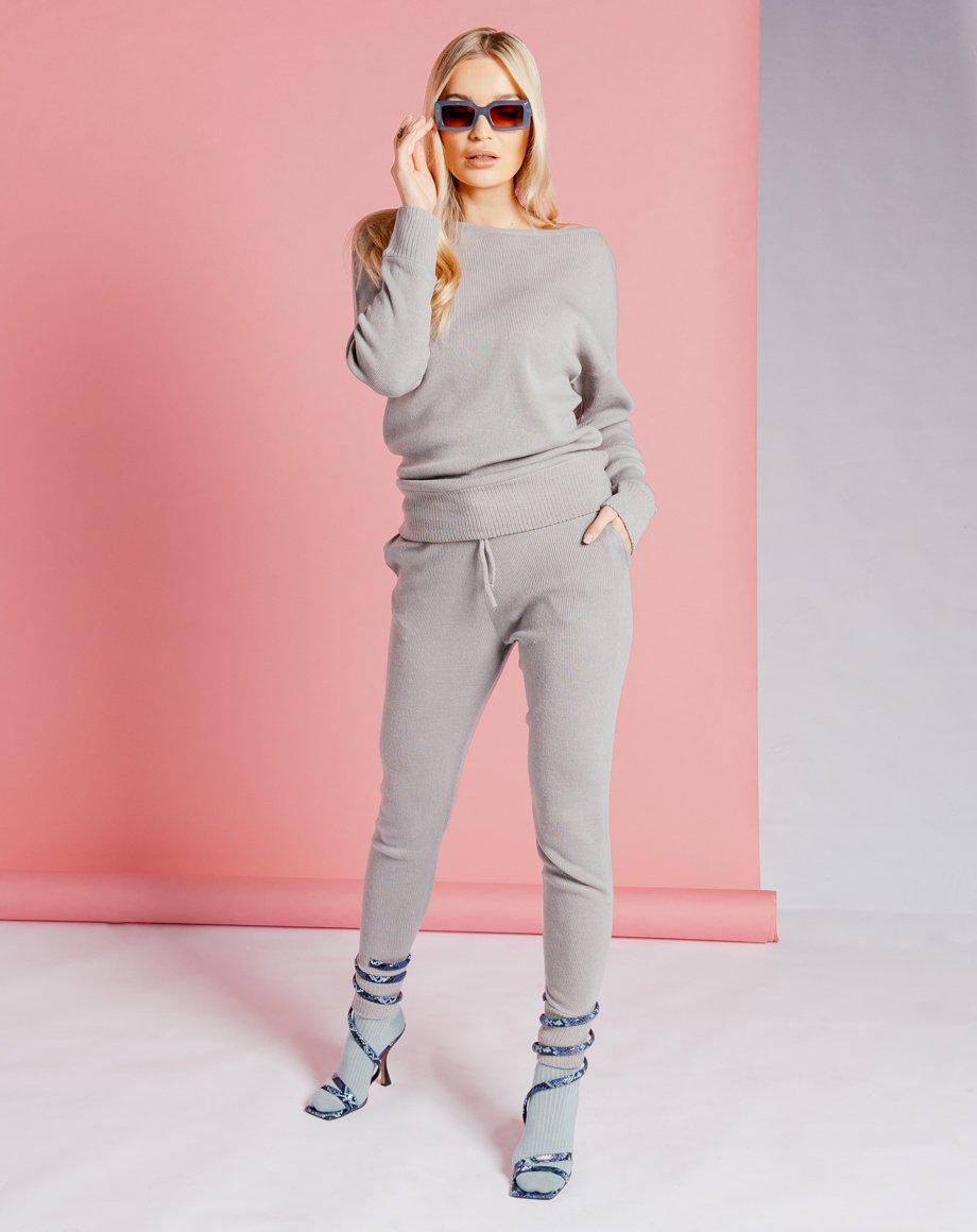 Auriel Knitted Lounge Set - Grey / 8