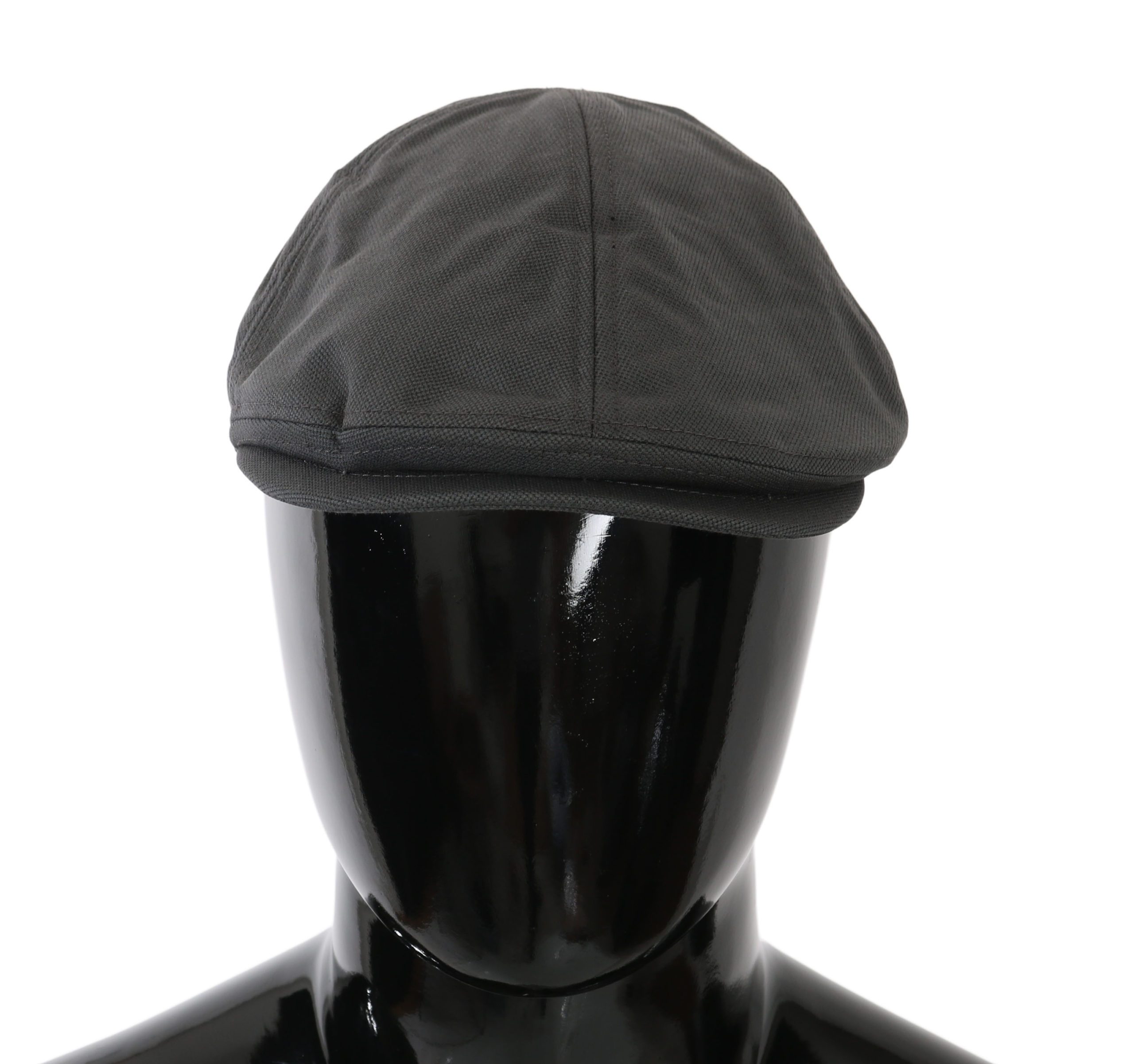 Dolce & Gabbana Men's Nylon Logo Newsboy Capello Hat Gray HAT81027 - 58 cm|M
