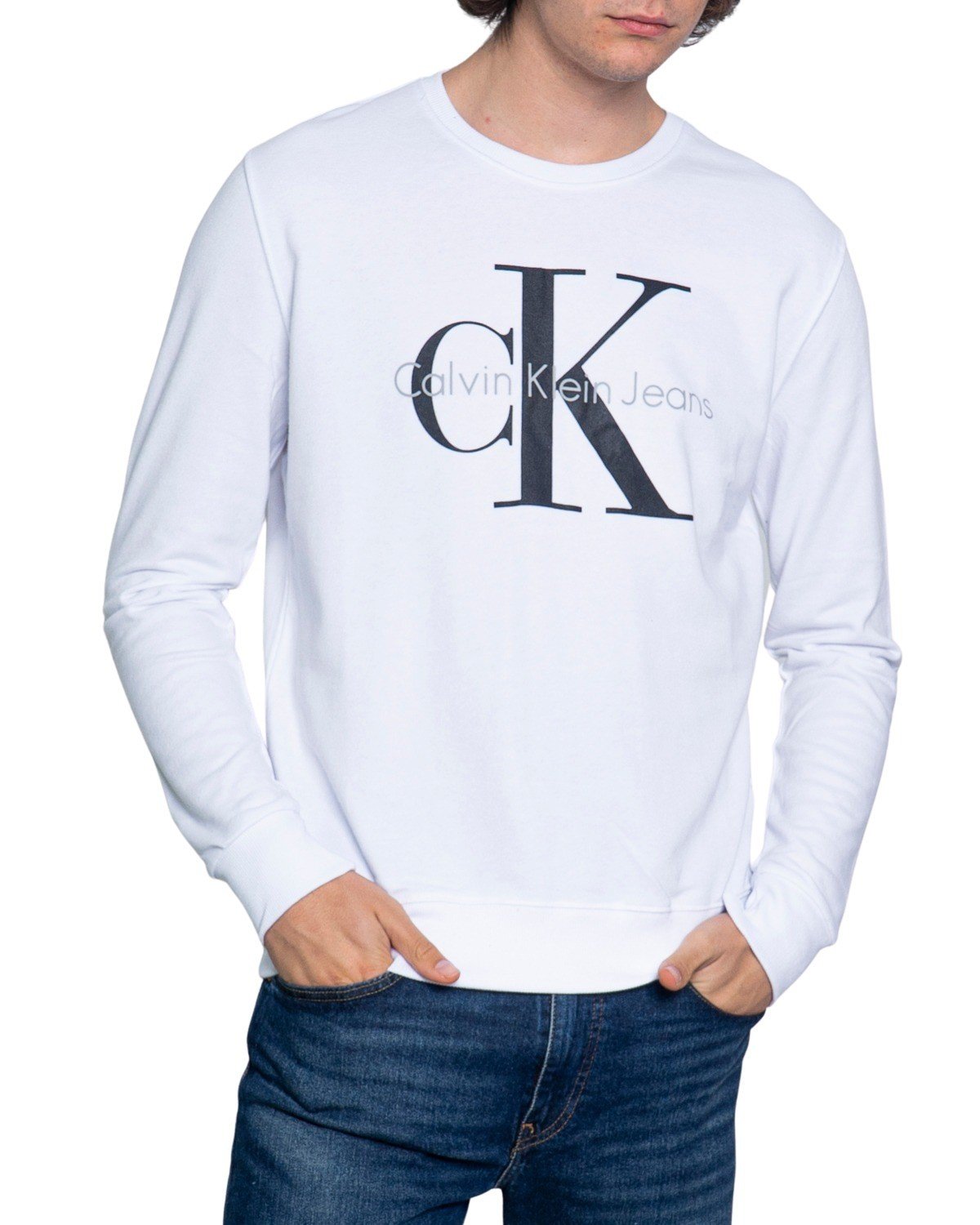 Calvin Klein Jeans Men's Sweatshirt Various Colours 188994 - white S