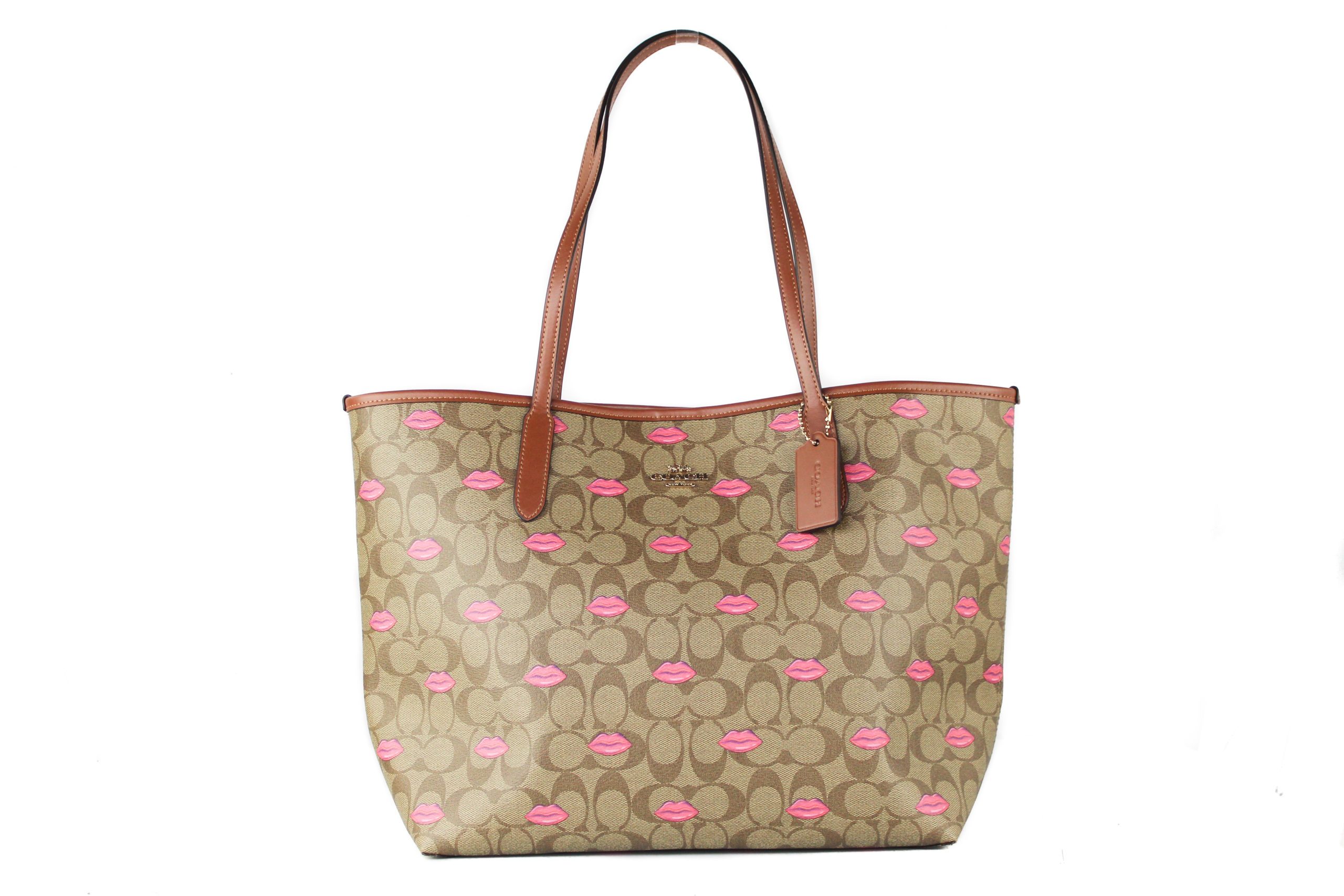 COACH Women's City Canvas Tote Bag Redwood 87421