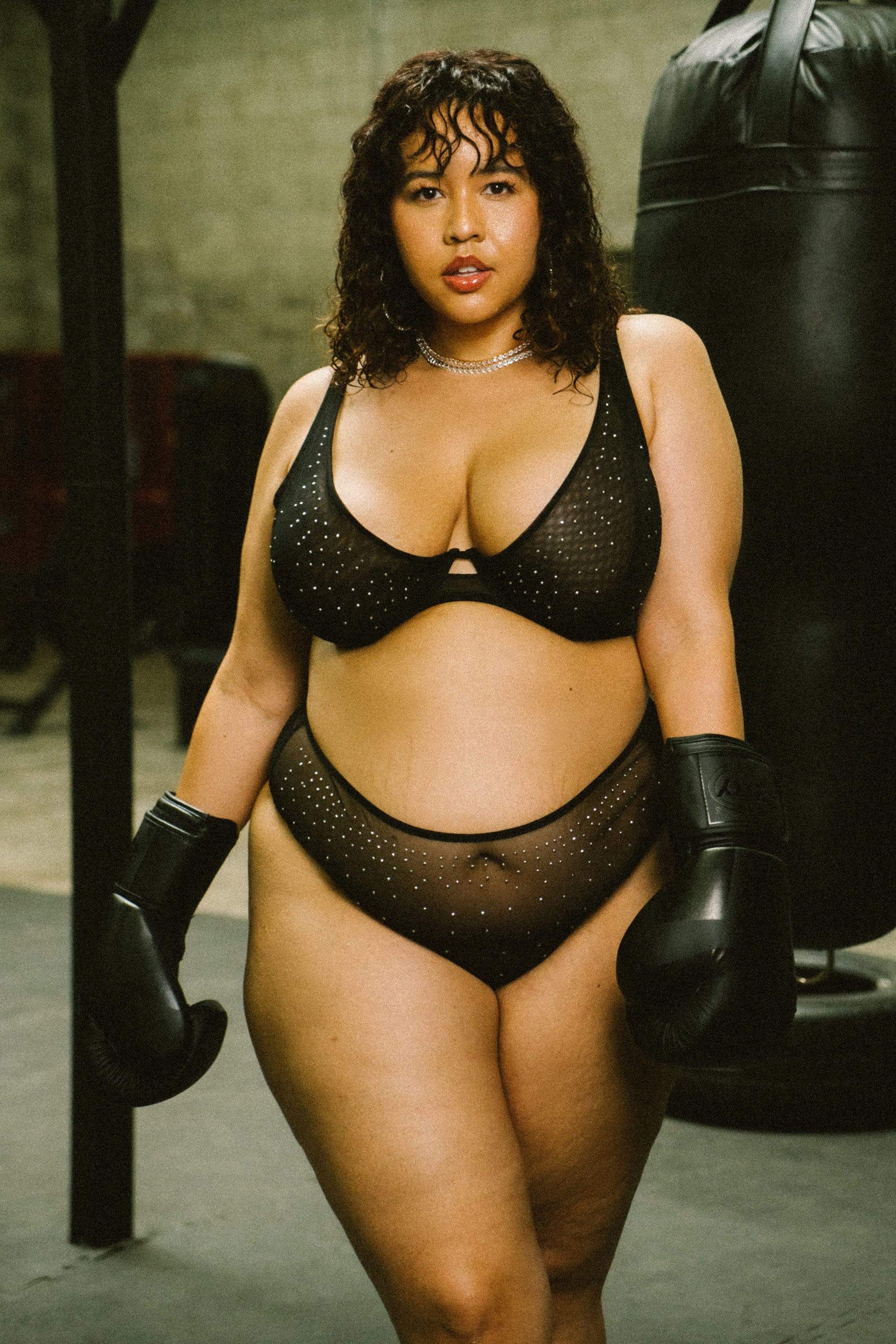 Gabi Fresh Lydia Black Diamante Bra 38DD