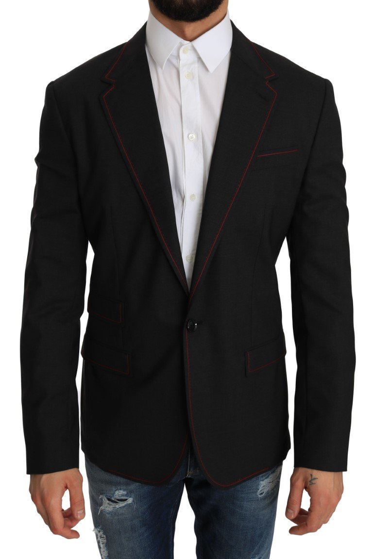 Dolce & Gabbana Men's Wool Slim Blazer Gray JKT2196 - IT48 | M